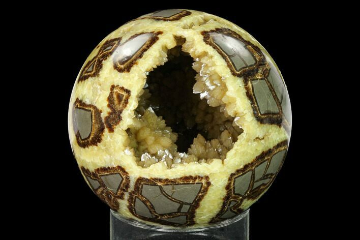 Crystal Filled, Polished Septarian Sphere - Utah #167877